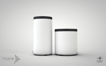 Elemente storage jars eingestellt Haus 3d 3dprint 3dmodelling cad cam Küche Regal Leben Raum Essen pla abs london uk studiox studioxspace - Zubehör 3d print model - Mito3D