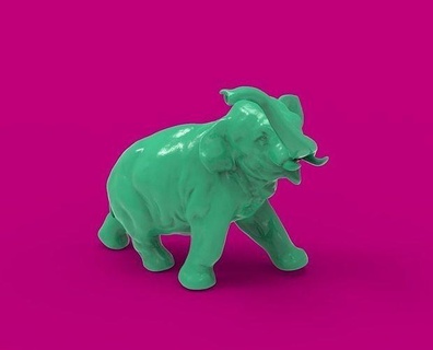 elefante Moda dinámica animal kit garaje hermoso Arte esculturas 3d print model - Mito3D