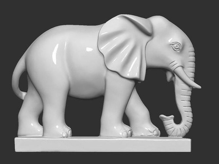 elephant animal statue sculpture 3d printable stl decoration ornament mammal art sculptures wild animals 3d print model - Mito3D