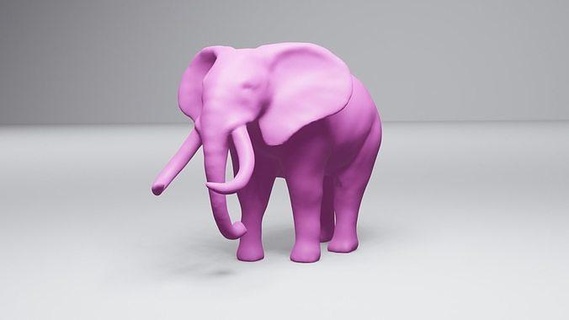 elephant animal africa mammal size giant strong wildlife gentle art toy decoration desk home office creature nature safari zoo sculpture sculptures 3d print model - Mito3D
