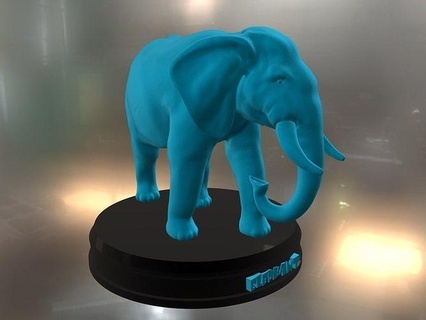 elefante animal real realista selvagem animais selvagens impressão imprimível 3dprint brinquedo estátua fofa esculpir escultura natureza toon Exibir exibição mamífero arte esculturas 3d print model - Mito3D