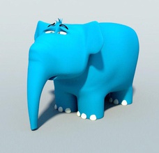 l'éléphant jeux-jouets poly de l'afrique - africaine animal haut grand maillage jeux les jouets 3d print model - Mito3D