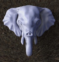 el elefante art animal tronco mamut los oídos áfrica colmillos las esculturas 3d print model - Mito3D