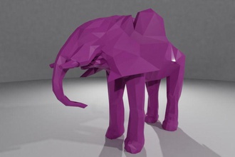 elephant science animal nature mammal lowpoly biology 3d print model - Mito3D