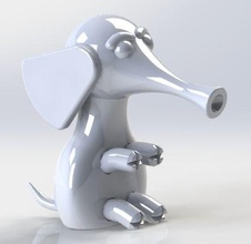 elefante 3d impresión juguete niños figura juego lego personaje figurilla juegos juguetes 3d print model - Mito3D