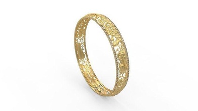 elefante braccialetto 2 oro gioiello gioielleria argento stampabile diamante moda nozze solitario zaffiro rubino collana amore braccialetti 3d print model - Mito3D