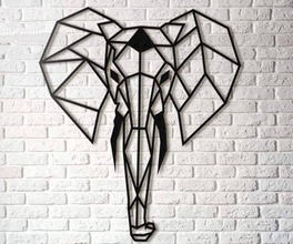 elefante decoração 3d model projeto arte arquitetura mobília parede casa 3d print model - Mito3D