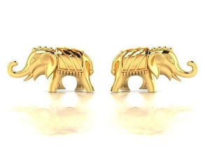 elefante orecchino 3dm stl obj fbx render dettagli gioielleria perno grappolo cupola diamante orecchini moda tendenza unisex uomini maschio femmina donne 3mm mescolare stile dimensioni 3d print model - Mito3D