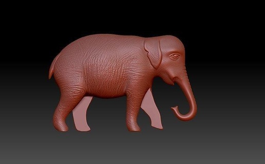 elephant figurine animal africa stylized toy bishop art sculptures 3d print model - Mito3D