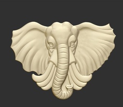 elefante cabeza mamífero animal salvaje naturaleza decoración ornamento colgante pendiente joya joyería estatua escultura colgantes 3d print model - Mito3D