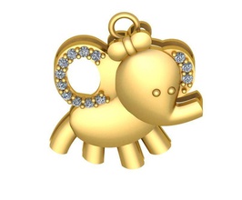 l'éléphant de bijoux logo les anneaux pendentifs d'impression la conception le monument art or platine téléchargement d'argent dragon caiters diamant joyau moderne singe 3d print model - Mito3D