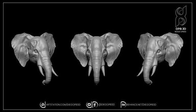 elephant key holder keyholder decoration animal luck beautiful nature animals mammal house decor 3d print model - Mito3D