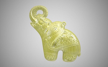 elephant necklace jewelry jewel ring neckband choker bracelet watch buckle brilliant clothing diamond fashion beauty industrial metal gold necklaces 3d print model - Mito3D