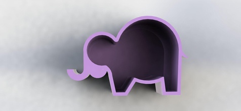 elefant stift halter unterstützung einfach stifthalter bleistift bleistifte kinder hobby kunst desktop design 3d 3dprinting farben geometrie tier natur haus zubehör 3d print model - Mito3D