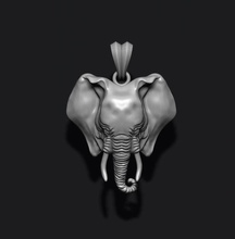 elephant pendant 750 925 africa apparel cad gold high jewel jewellery jewelry nature necklace obj silver stl zbrush pendants 3d print model - Mito3D