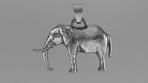 elephant pendant fusion jewelry statue gold silver jewellery fashion art pendants 3d print model - Mito3D