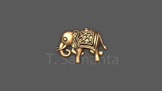 elephant pendent 17122019 jewelry charm gold silver lockket fancy light pretty pendants 3d print model - Mito3D