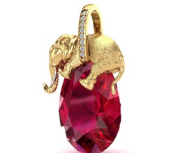 elefante colgante la joyería 3dmodel 3dfiles cadfiles cadmodel de moda jewelleryforsale pendiente neckles colgantes elephantpendent el 3d print model - Mito3D