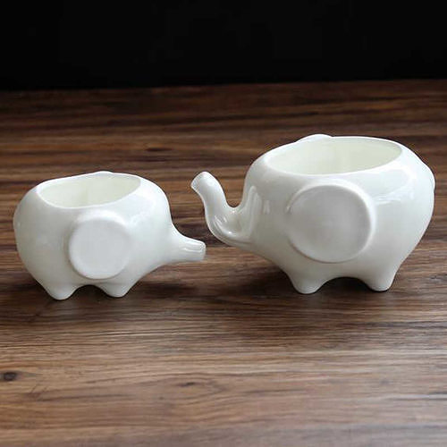 l'éléphant pots tasse vaisselle filament 3d 2 poterie général décor articles ménagers art sculptures 3D print model - Mito3D