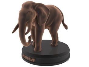 elefante imprimível mamute presa safári selvagem animais mamífero natureza impressão brinquedo brinquedos real realista escultura jardim zoológico africano asiática arte esculturas 3d print model - Mito3D