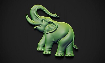 elephant relief animal wild mammal nature trunk raise zoo africa forest art sculptures 3d print model - Mito3D