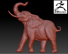 elephant relief jewelry printable pendant gold beast silver 3dm stl 3ds obj cad high poligonal nature print animal wild creature other 3d print model - Mito3D