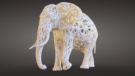 elefante scultura arte biologia statua anatomia Africa safari corpo animale zoo africano cartone animato natura sculture 3d print model - Mito3D