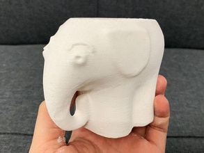 elefant geformt blume topf schimmel 3dprint beton pla vase pflanzer zement gießen diy handgemacht dekor saftig wiederverwendbar tier hobby 3d print model - Mito3D