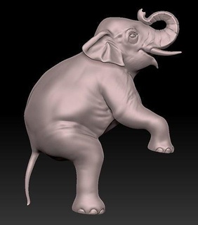 elephant standing legs animal nature safari zoo asian 3d print sculpture art decor model sculptures 3d print model - Mito3D