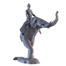 elefant torso statue skulptur körper zahl bronze kunst miniatur dekor gold harz metallarbeiten anatomie mannequin 3dprinter drucken druckbar skulpturen 3d print model - Mito3D