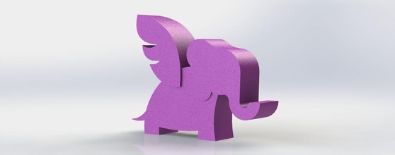 Elefant Spielzeug Spiele-Spielzeug - Elefanten Tier Tiere Flügel Spiele Spiele, 3d print model - Mito3D
