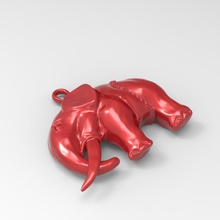 elephant toys art 3d model relief necklace sculptures 3d print model - Mito3D