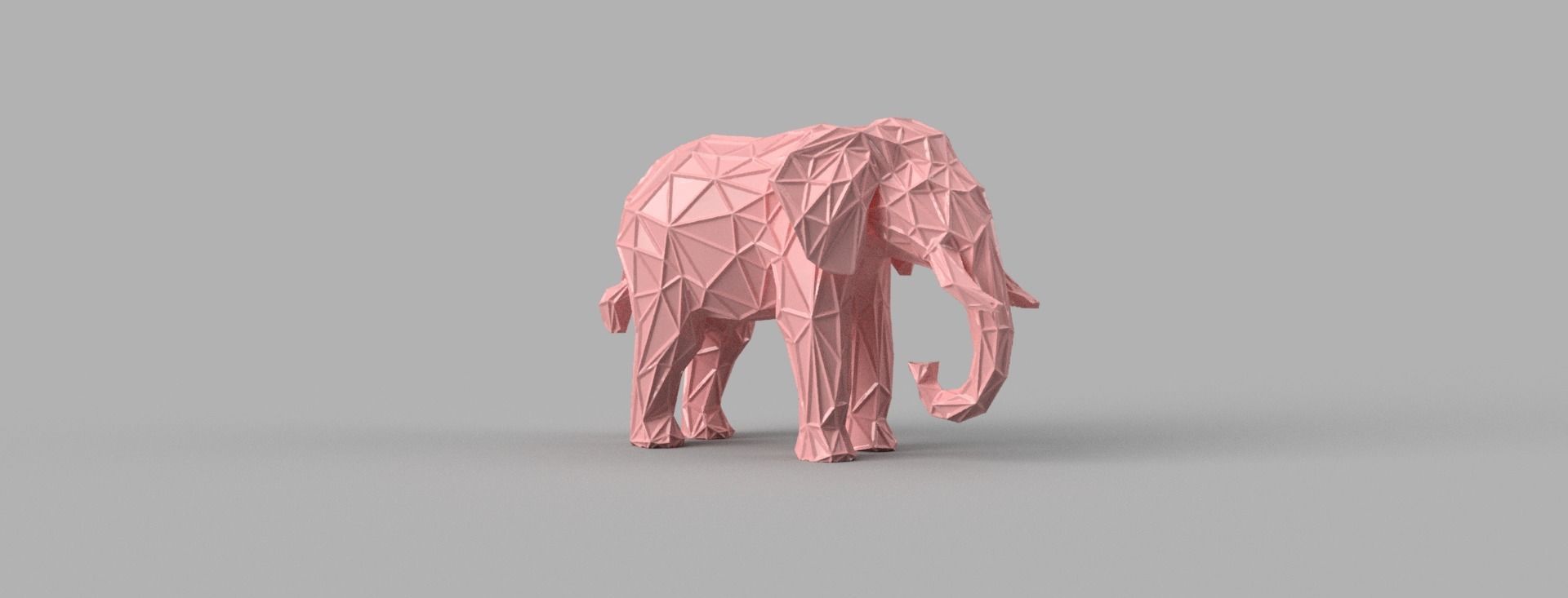 elephant wireframe impression 3d wire animal africa wild african safari art 3D print model - Mito3D
