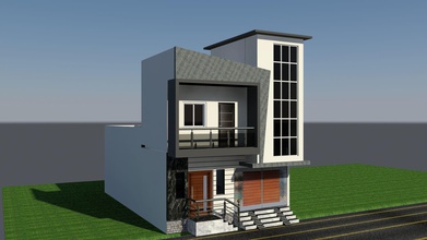 elevation house home building architecture window door outdoors art sculptures 3d print model - Mito3D