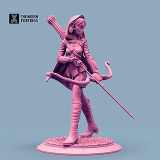 elf female ranger miniature arrow game table wargaming hunter boardgame bow adventure tablegame thehiddenforetress 3dprinting battle arrows games toys board 3d print model - Mito3D