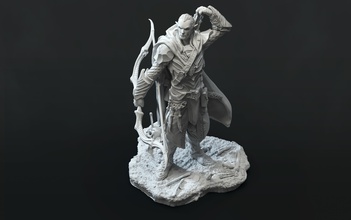 hero elf rpg miniature boardgame game sculpture statue art fantasy lordoftherings dungeonsanddragons archer ranger wargame actionfigure games toys board 3d print model - Mito3D