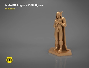 elf rogue character game figures games-toys dnd dungeons elves dagger knife assassin rpg bladed weapon figure piece statue games toys board 3d print model - Mito3D
