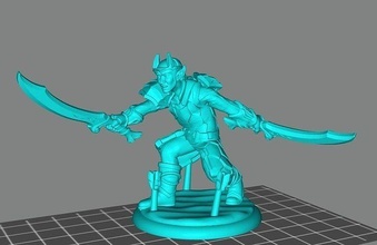 elf warrior filetyzlososia dnd board game knight fantasy men king arm soldier games toys 3d print model - Mito3D