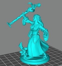 elf wizard warrior by filetyzlososia girl natural mage dnd board game fantasy flower fairy female games toys 3d print model - Mito3D
