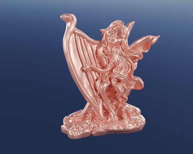 Elfe harpa duende Magia gnomo fantasia personagem arte esculturas 3D print model - Mito3D