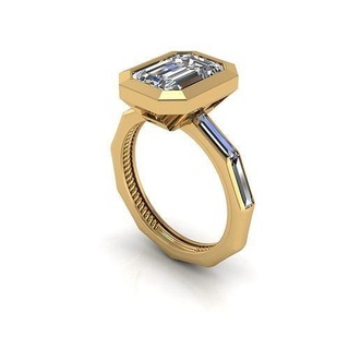 foglia v2 solitario diamante squillare gioiello gemma Fidanzamento nozze gioielleria argento oro engagement moda sterlina pendente collana bellezza orecchini ciondoli anelli 3d print model - Mito3D