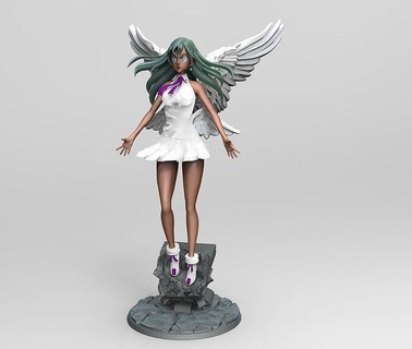 Elizabeth modo déesse mortel péchés capitaux anime fille joli femme art 3d print model - Mito3D