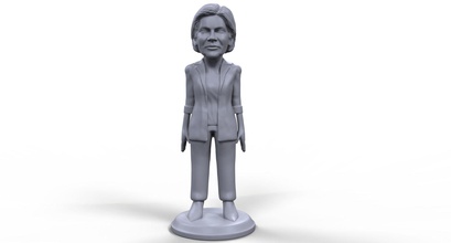 elizabeth warren stylized high quality 3d printable miniature figure figurine art people human statue woman lady politician political board game women female toys games sculpture candidate usa elections sculptures 3d print model - Mito3D