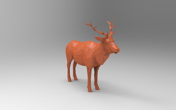elk 3d printable low-poly games-toys low poly toy animals games toys 3d print model - Mito3D