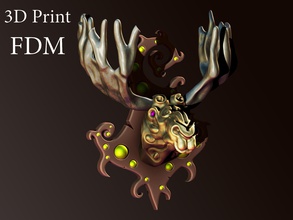 geyik ruhu orman sanat elk hayvan doğa tamamen ender creality <url> baskı highpoly zbrush kılıyor tasarım kupa yazdırılabilir heykel fantezi heykeller 3d print model - Mito3D
