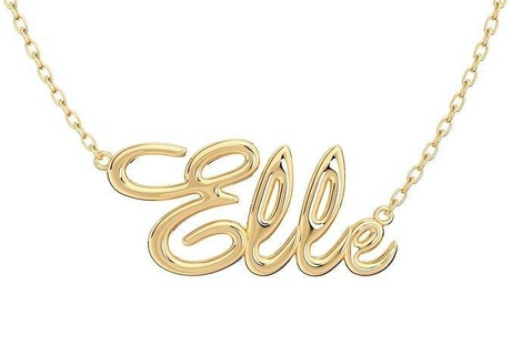 elle shiny surface jewelry font necklace pendant design-eds-b elle pendant necklace jewelry printable chain gold diamonds font name jeweler jewellery jewelry pendant 3d print jewelry jewelry design jewelry model necklace pendant pendant model font model design necklaces pendants  3d print model - Mito3D