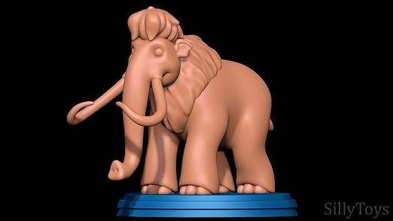 Ellie gelo manny pêssegos juliano diego Sid mamífero mamute fêmea filme céu azul impressão arte esculturas 3d print model - Mito3D
