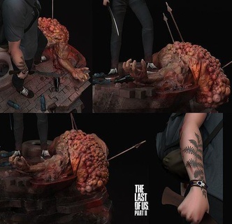 Ellie son us Bölüm 2 Joel karakter geriye kalanlar kıyametin ardından enfekte yaramaz köpek joelmiller thelastofuspart2 şişkin ateş böceği Sanat heykeller 3d print model - Mito3D
