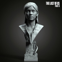 ellie busto of us ii tlou tlouii thelastofusii joel juego arte fan 3dprint estatua escultura retrato figura mármol esculturas 3d print model - Mito3D