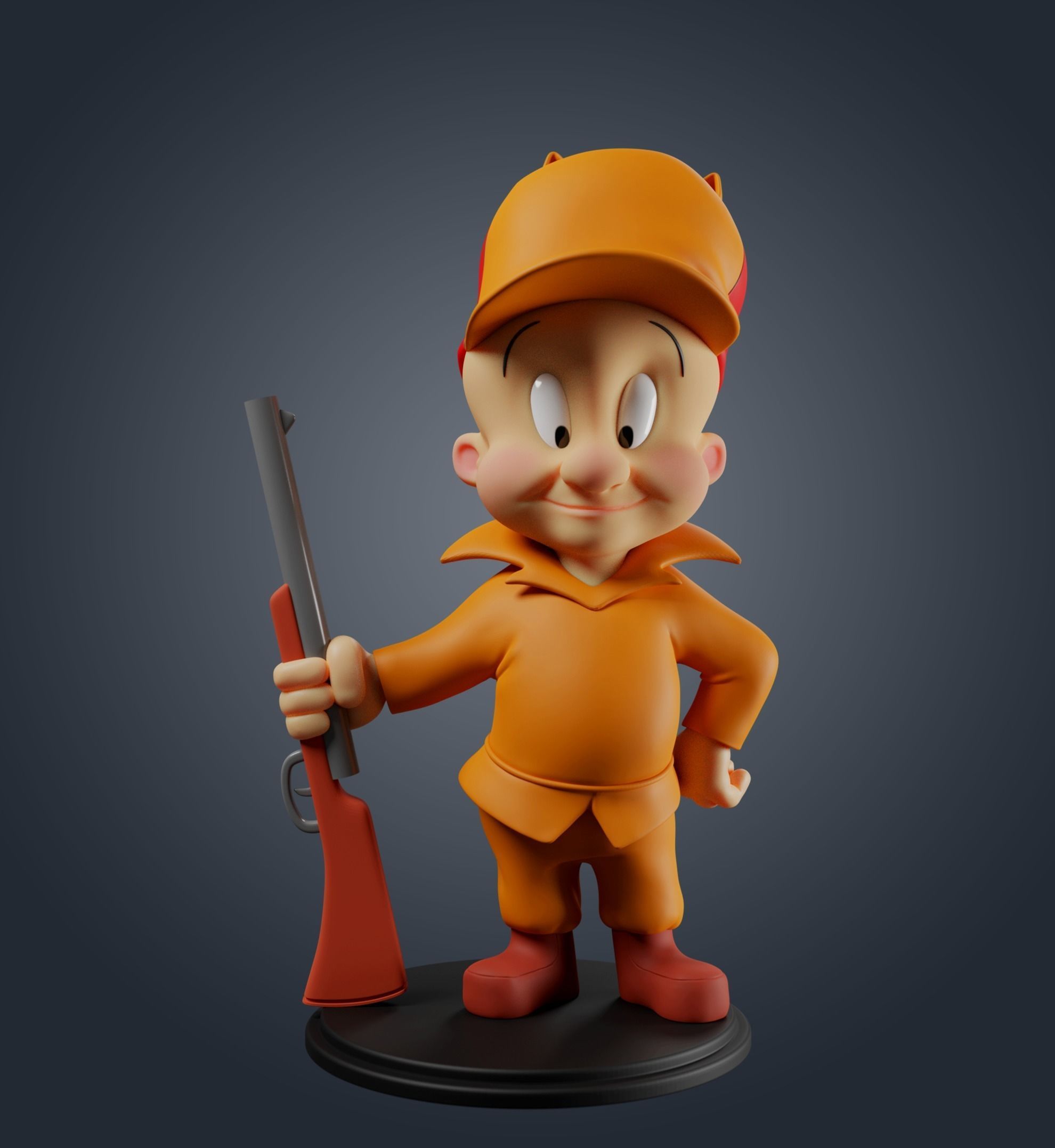 elmer yarar looney melodiler sanat 3d çocuklar oyuncaklar koleksiyon minyatürler tv heykel karikatür 3dprint şirin küçük karakter şekil oyunlar 3D print model - Mito3D